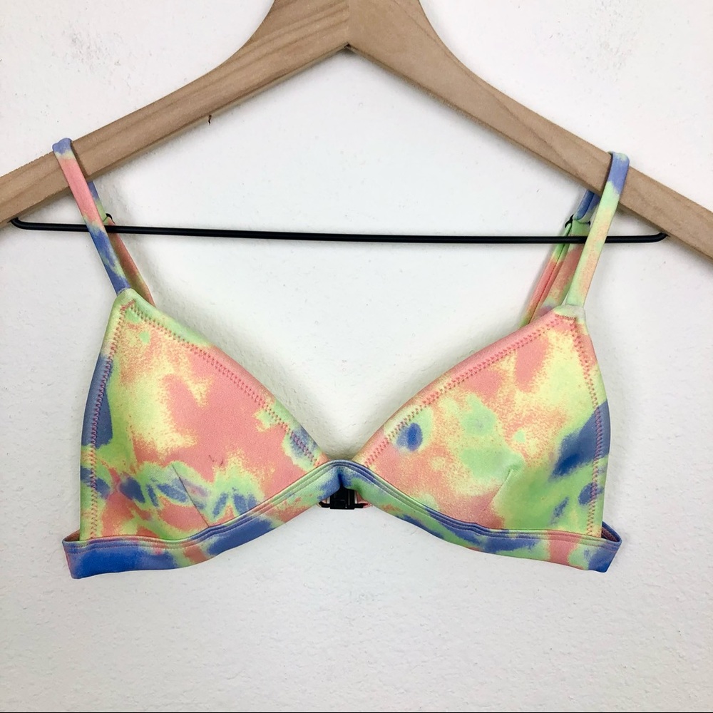 Triangl neon tie dye Bibi Neoprene Bikini Bra Top